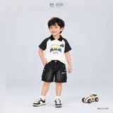  Đồ bộ bé trai BiBi Kids áo polo hình xe quần đùi đen túi hộp 1 - 6 tuổi BB-C1X-C20D 