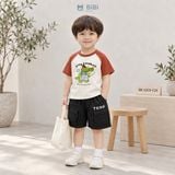  Đồ bộ bé trai BiBi Kids áo thun hình cá sấu quần đùi đen túi hộp 3 - 6 tuổi BB-C2CX-C24 