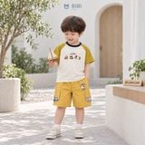  Đồ bộ bé trai BiBi Kids áo thun tay vàng quần đùi vàng hình chó 3 - 6 tuổi BB-C2HH-C29TP 