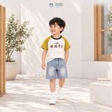 Đồ bộ bé trai BiBi Kids áo thun hoạt hình tay vàng quần đùi jean trơn 3 - 4 tuổi BB-C2HH-C83TR 
