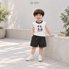  Đồ bộ bé trai BiBi Kids áo ba lỗ hình bò quần đùi đen trơn 6 tháng - 3 tuổi BB-C40C-C71 