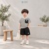  Đồ bộ bé trai BiBi Kids áo thun kẻ sọc quần đùi đen túi hộp 6 tháng - 4 tuổi BB-C68-C67 