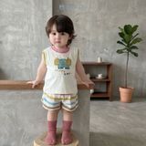 Đồ bộ bé trai BiBi Kids ba lỗ hình voi Happy Day quần đùi sọc màu 6 tháng - 3 tuổi C50 