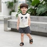  Đồ bộ bé trai BiBi Kids ba lỗ gấu tai caro quần đùi caro đen 6 tháng - 5 tuổi C59 