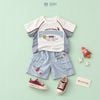 Đồ bộ bé trai BiBi Kids áo thun số 1685 quần đùi xanh họa tiết 1 - 6 tuổi BB-C39-C29Q