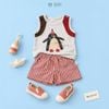  Đồ bộ bé trai BiBi Kids áo ba lỗ cánh cụt quần đùi sọc đỏ trắng 6 tháng - 5 tuổi BB-C54-C57 