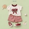  Đồ bộ bé trai BiBi Kids áo thun dưa hấu quần đùi sọc đỏ trắng 6 tháng - 5 tuổi BB-C56-C57 