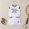 Đồ bộ bé trai BiBi Kids ba lỗ trắng số 32 viền đỏ 1 - 6 tuổi C16