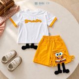  Đồ bộ bé trai BiBi Kids áo thun trắng quần đùi vàng túi bọt biển 1 - 6 tuổi C9 