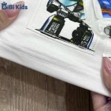  Đồ bộ bé trai BiBi Kids áo thun hình robot quần đùi vàng túi hộp 1 - 6 tuổi C10 