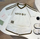 Đồ bộ bé trai BiBi Kids thể thao cổ tim chữ Lets Go viền phối màu 6 tháng - 3 tuổi C51 