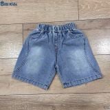  Đồ bộ bé trai BiBi Kids áo thun máy xúc cổ nâu quần đùi jean 1 - 6 tuổi C13 