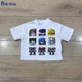  Đồ bộ bé trai BiBi Kids áo thun hình robot quần đùi vàng túi hộp 1 - 6 tuổi C10 