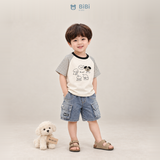  Đồ bộ bé trai BiBi Kids áo thun hình chó quần đùi jean túi hộp 1 - 6 tuổi BB-C2C-C17 