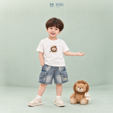  Đồ bộ bé trai BiBi Kids áo thun sư tử quần đùi jean mặt cười 1 - 6 tuổi BB-C3-C18 