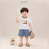  Đồ bộ bé trai BiBi Kids áo thun hình gấu quần đùi jean thêu ngựa 1 - 6 tuổi BB-C39B-C73 