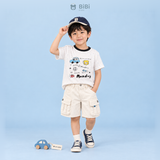  Đồ bộ bé trai BiBi Kids áo thun chấm màu Monday quần đùi trắng túi hộp 1 - 6 tuổi BB-C5-C20T 