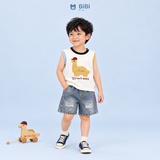 Đồ bộ bé trai BiBi Kids áo ba lỗ khủng long quần đùi jean rách 6 tháng - 5 tuổi BB-C60-C62 