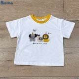  Đồ bộ bé trai BiBi Kids áo thun cổ vàng thú Zoo quần đùi jean 1 - 6 tuổi C15 