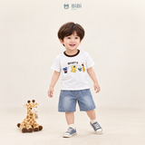  Đồ bộ bé trai BiBi Kids áo thun họa tiết thú Skipping quần đùi jean 1 - 6 tuổi C14 