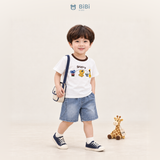  Đồ bộ bé trai BiBi Kids áo thun họa tiết thú Skipping quần đùi jean 1 - 6 tuổi C14 