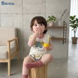  Đồ bộ bé trai BiBi Kids ba lỗ hình voi Happy Day quần đùi sọc màu 6 tháng - 3 tuổi C50 