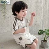  Đồ bộ bé trai BiBi Kids thể thao cổ tim chữ Lets Go viền phối màu 6 tháng - 3 tuổi C51 