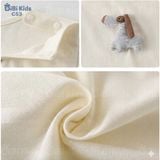  Đồ bộ bé trai BiBi Kids áo thun ngựa nổi quần đùi xám 6 tháng - 3 tuổi C53 