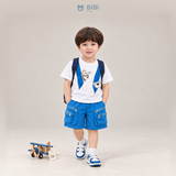  Đồ bộ bé trai BiBi Kids áo thun hình gấu quần đùi xanh túi hộp 1 - 6 tuổi C6 