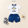 Đồ bộ bé trai BiBi Kids áo thun mặt cười quần đùi xanh bo gấu 1 - 6 tuổi C79