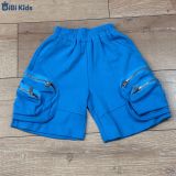  Đồ bộ bé trai BiBi Kids áo thun hình gấu quần đùi xanh túi hộp 1 - 6 tuổi C6 