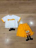  Đồ bộ bé trai BiBi Kids áo thun trắng quần đùi vàng túi bọt biển 1 - 6 tuổi C9 