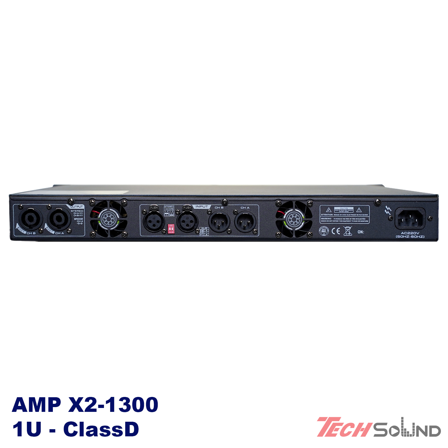Cục đẩy 2 kênh 1U ClassD AMP X2-1300