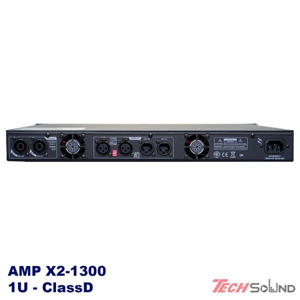 Cục đẩy 2 kênh 1U ClassD AMP X2-1300