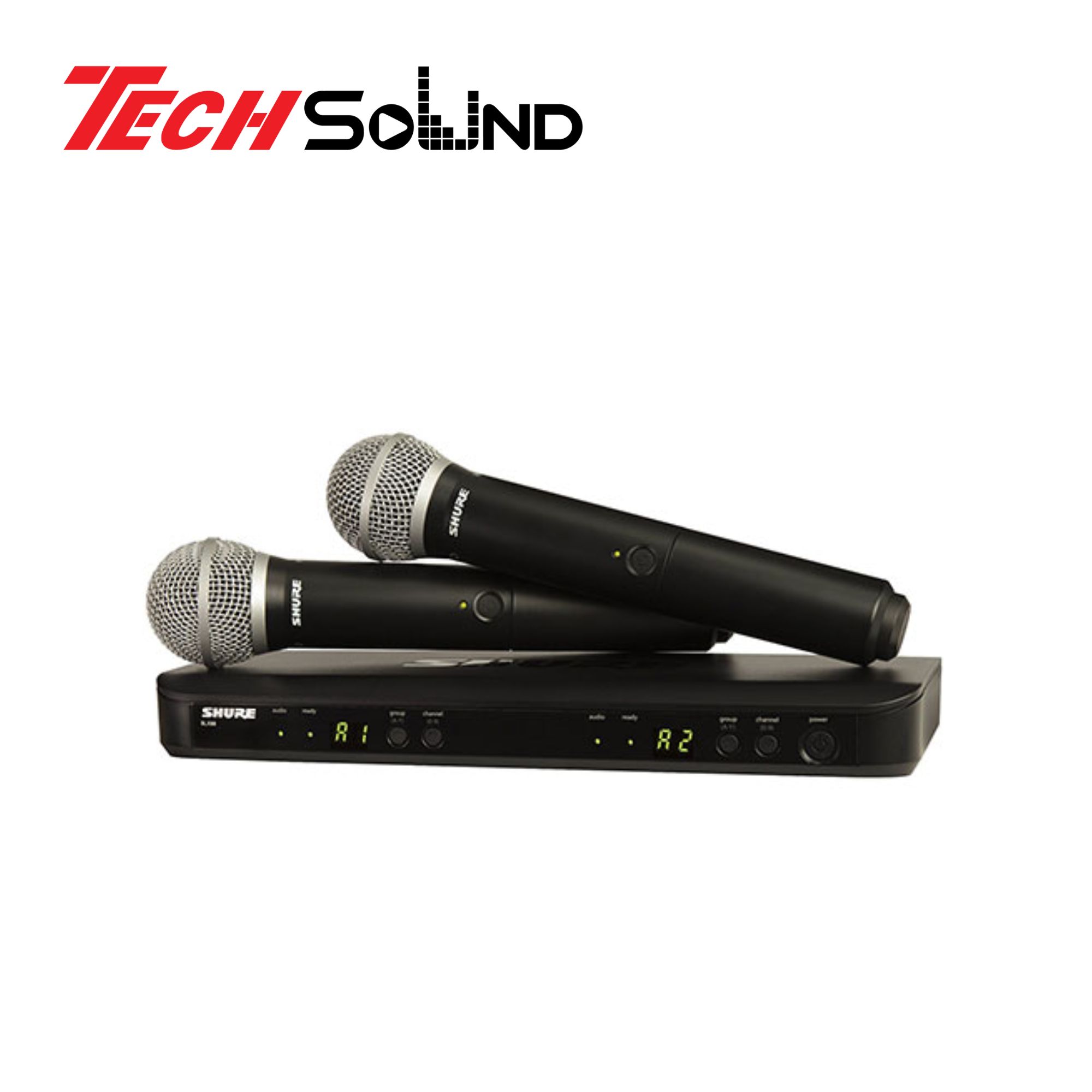Bộ thu và phát đôi kèm micro không dây cầm tay Shure BLX88/PG58