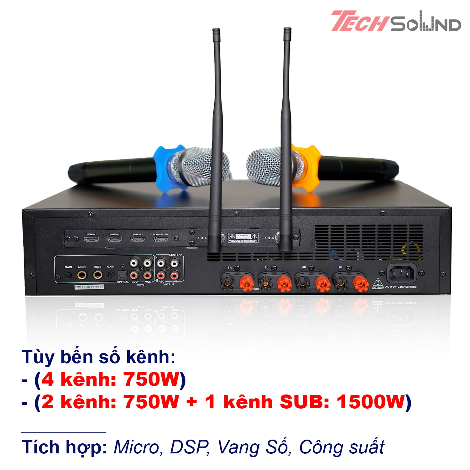 Đẩy 4 Kênh Liền Vang Mic Itech Ultra 8K