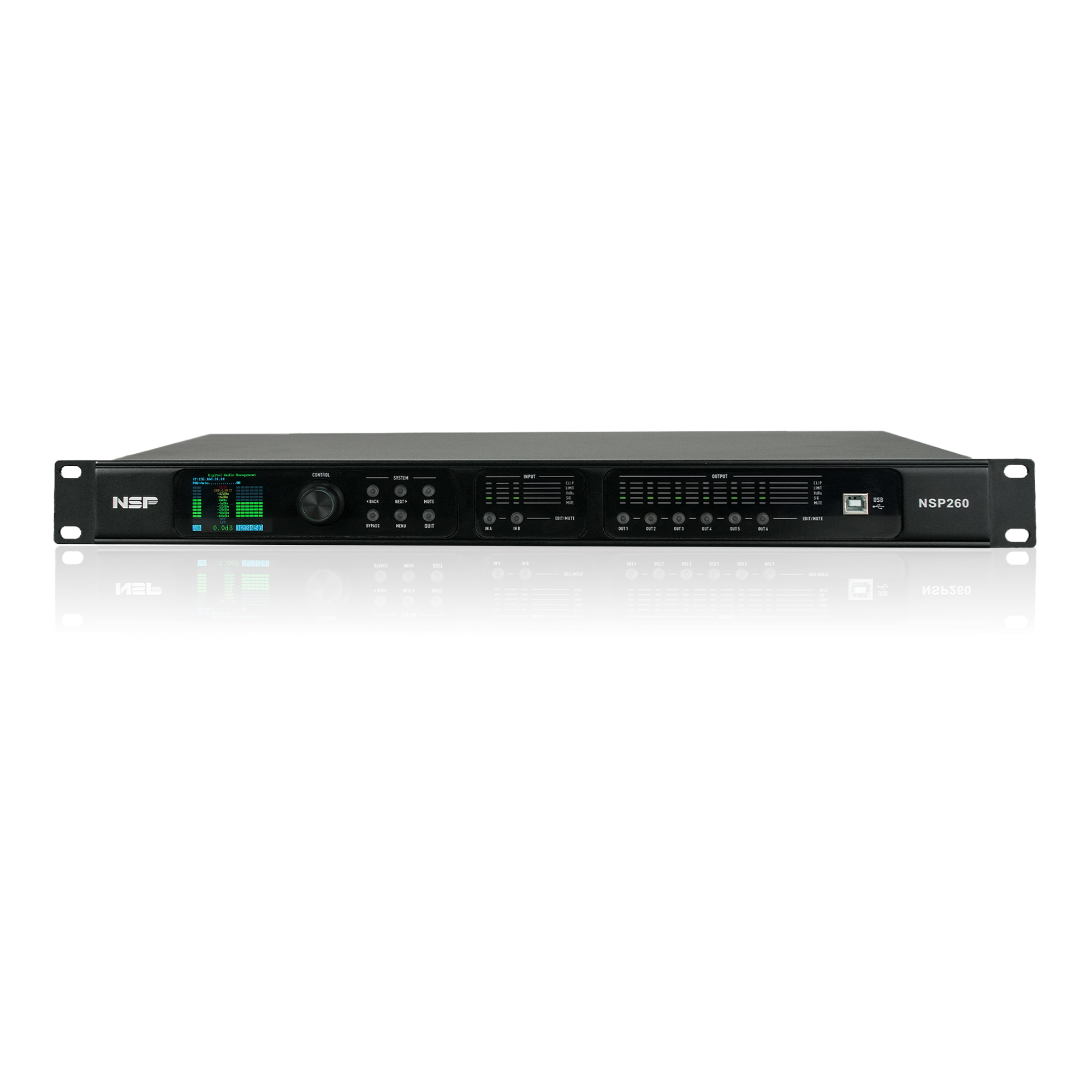 Xử lý tín hiệu số NSP Audio NSP260 (2 vào 6 ra)