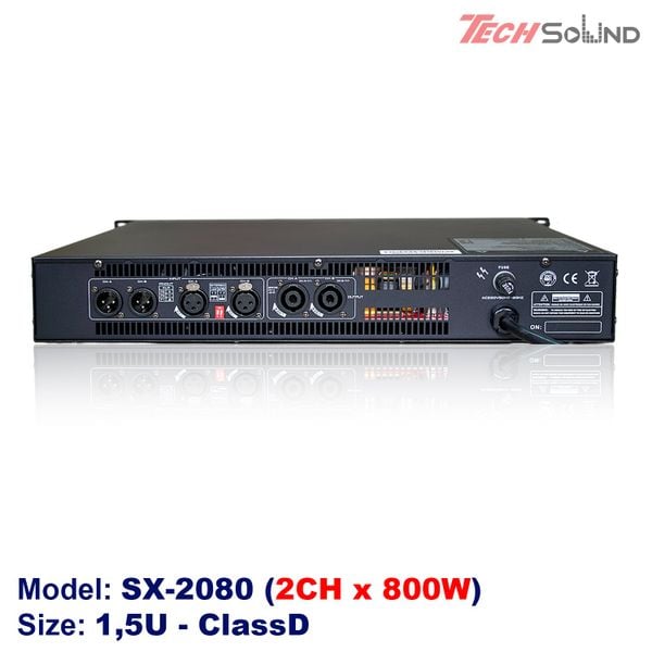 Cục đẩy 2 kênh ClassD Techsound SX2080