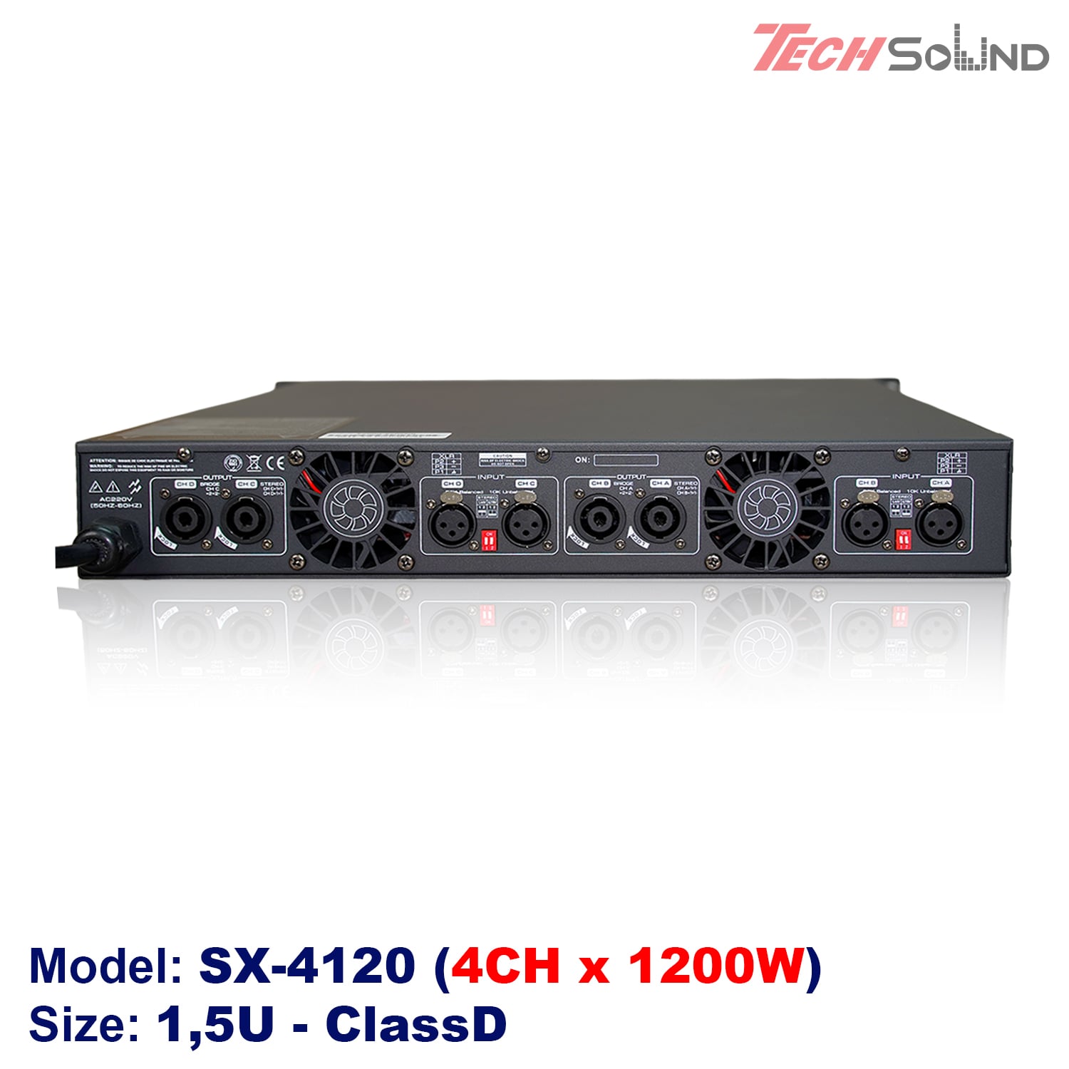 Cục đẩy 4 kênh ClassD Techsound SX4120