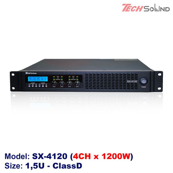 Cục đẩy 4 kênh ClassD Techsound SX4120