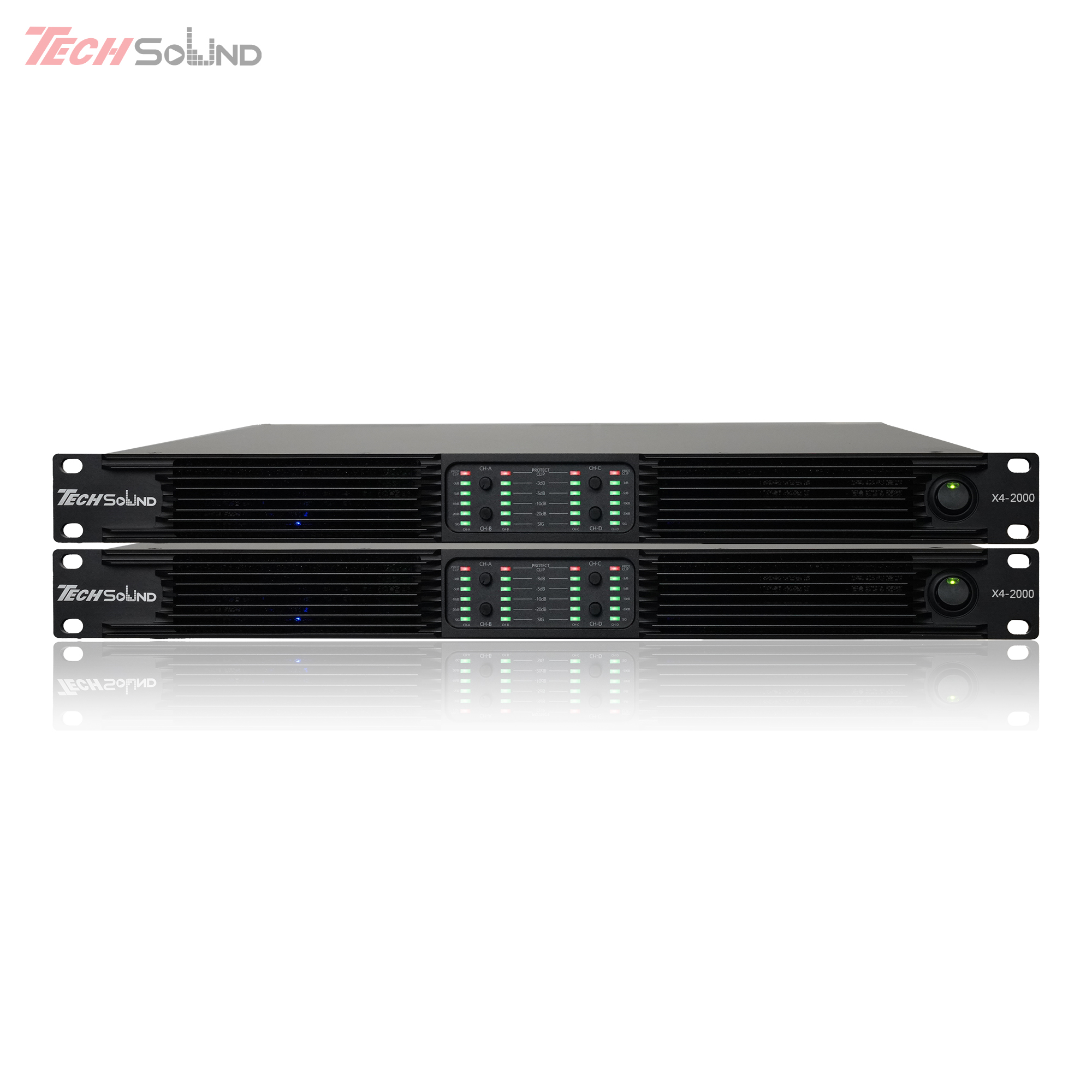 Cục đẩy 4 kênh 1U ClassD Techsound X4-2000