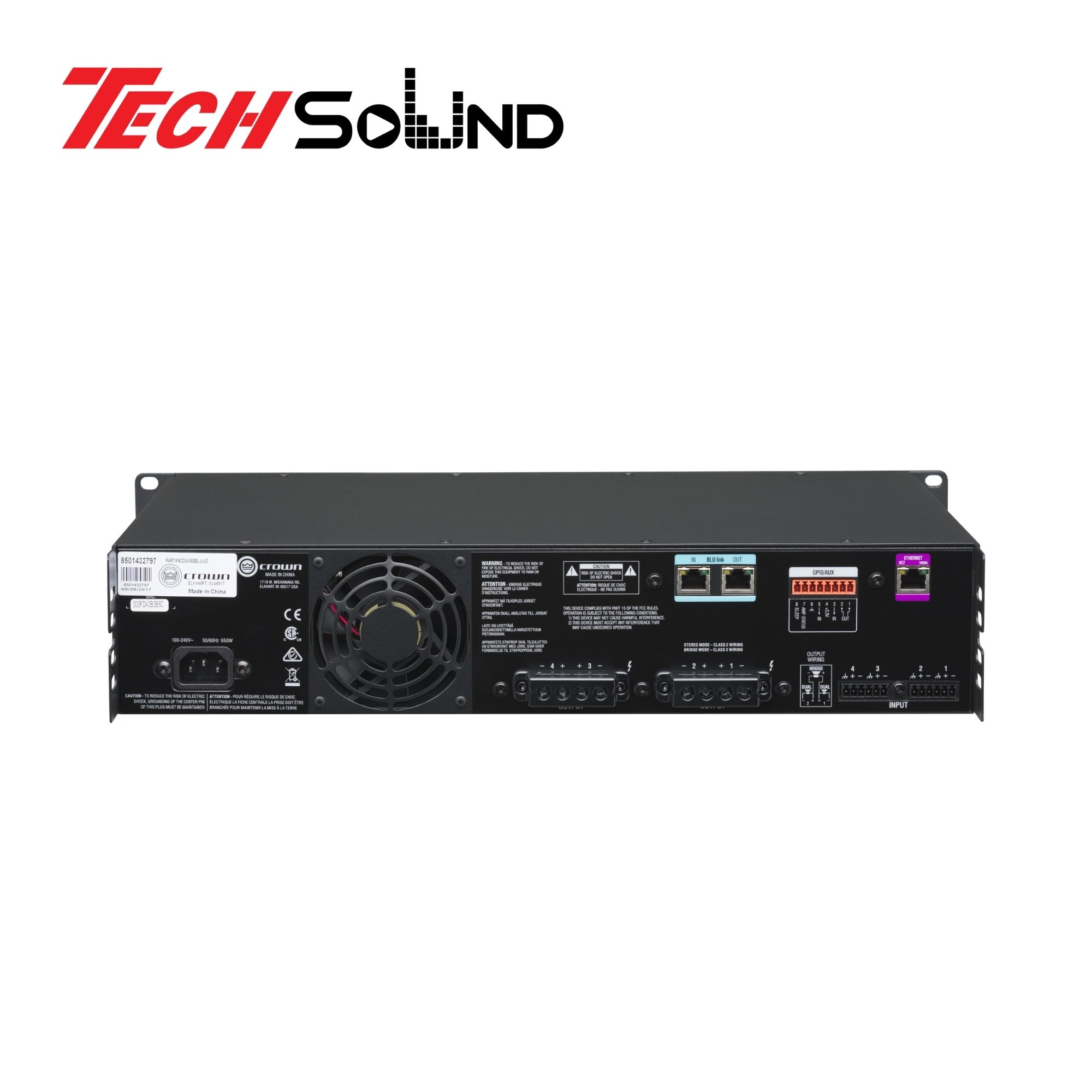Cục đẩy công suất 4 kênh Crown CDi4|600BL