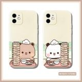  Ốp lưng iPhone cặp đôi gấu cute dimsum in hình dễ thương đủ dòng 16/16splus/7/8//x/15/11/12/13/14/pro/plus/promax 