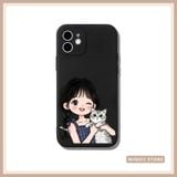  Ốp lưng iPhone Cặp Đôi cute in hình Trai Gái ôm Mèo đủ dòng 16/16splus/7/8//x/15/11/12/13/14/pro/plus/promax 