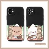  Ốp lưng iPhone cute gấu & panda ăn dimsum đôi in hình đủ dòng 16/16splus/7/8//x/15/11/12/13/14/pro/plus/promax 