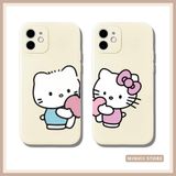  Ốp lưng iPhone Hello Kitty cặp đôi cute in hình tim đủ dòng 16/16splus/7/8//x/15/11/12/13/14/pro/plus/promax 