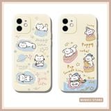  Ốp lưng iPhone cặp đôi cute chó mèo, Happy Lime, Puppy cute! đủ dòng 16/16splus/7/8//x/15/11/12/13/14/pro/plus/promax 