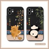  Ốp lưng iPhone cặp đôi cute mèo gấu trúc tài lộc đủ dòng 16/16splus/7/8//x/15/11/12/13/14/pro/plus/promax 