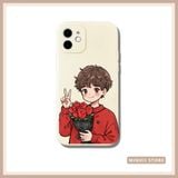  Ốp lưng iPhone cặp đôi in hình Chibi cute hoa hồng đủ dòng 16/16splus/7/8//x/15/11/12/13/14/pro/plus/promax 