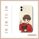  Ốp lưng iPhone cặp đôi in hình Chibi cute hoa hồng đủ dòng 16/16splus/7/8//x/15/11/12/13/14/pro/plus/promax 